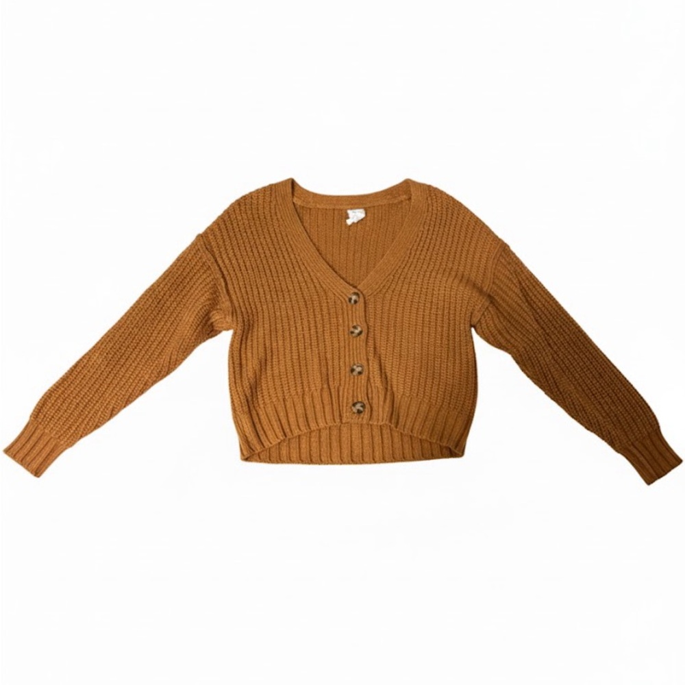 Tilly's Warm Brown Button-Up Cardigan